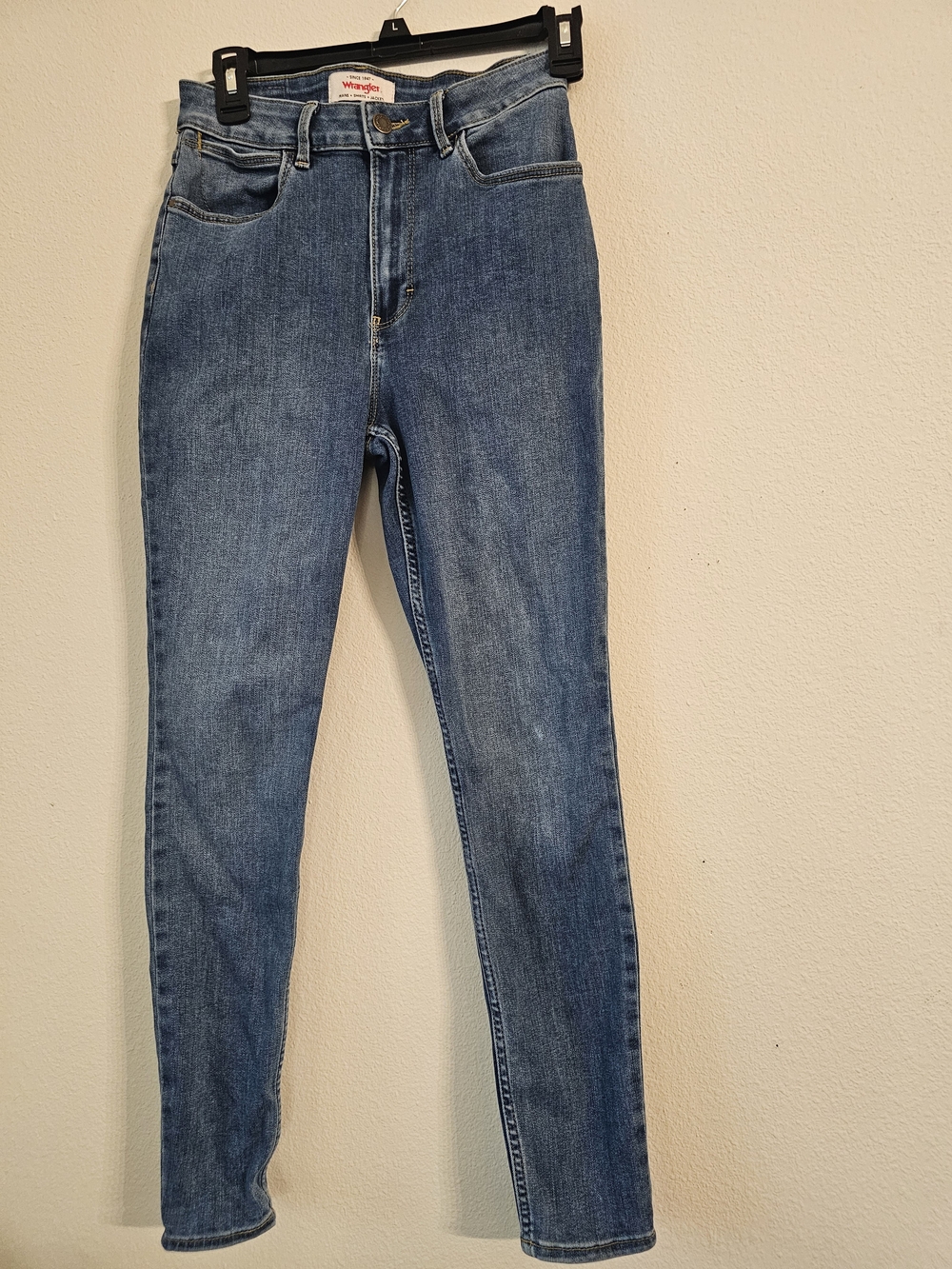 Wrangler Womens Unforgettable Blue Skinny Jeans - High Rise